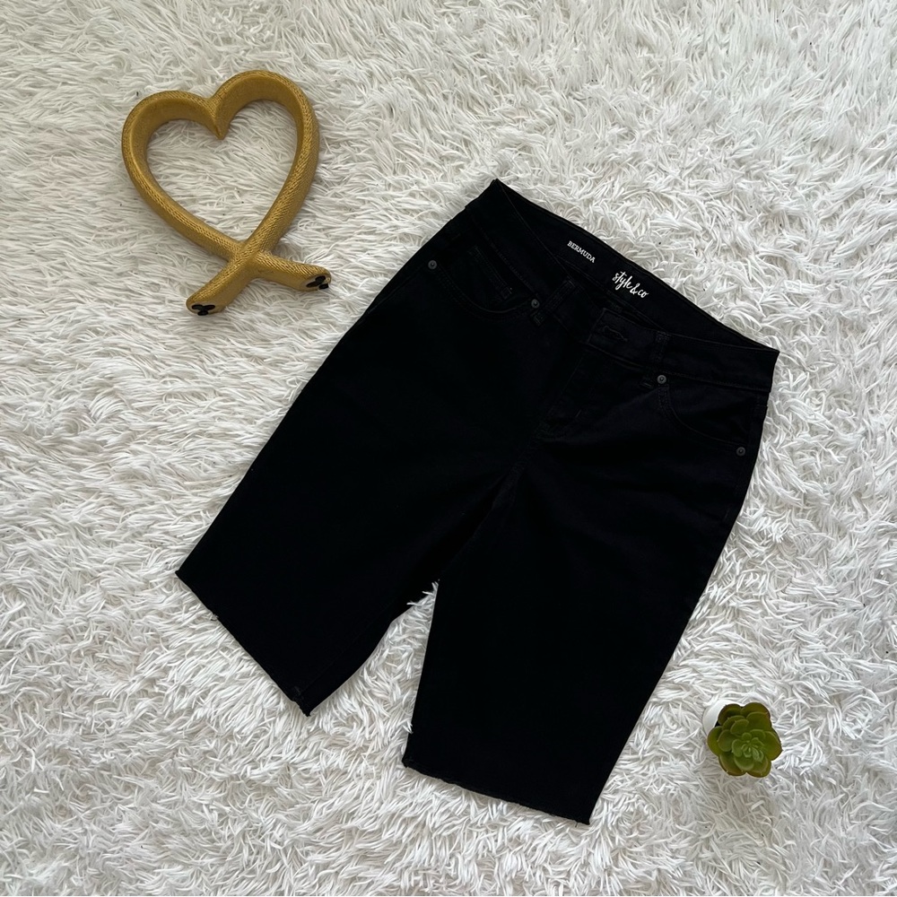 Style & Co. Black Bermuda Shorts